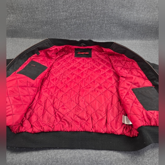 Snap On Canvas Jacket Mens XL Black Full Zip Multi Pocket Heavyweight - Picture 8 of 10